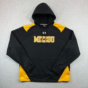 Under Armour MIZZOU Missouri Tigers Hoodie Black Fleece Lined Men L College